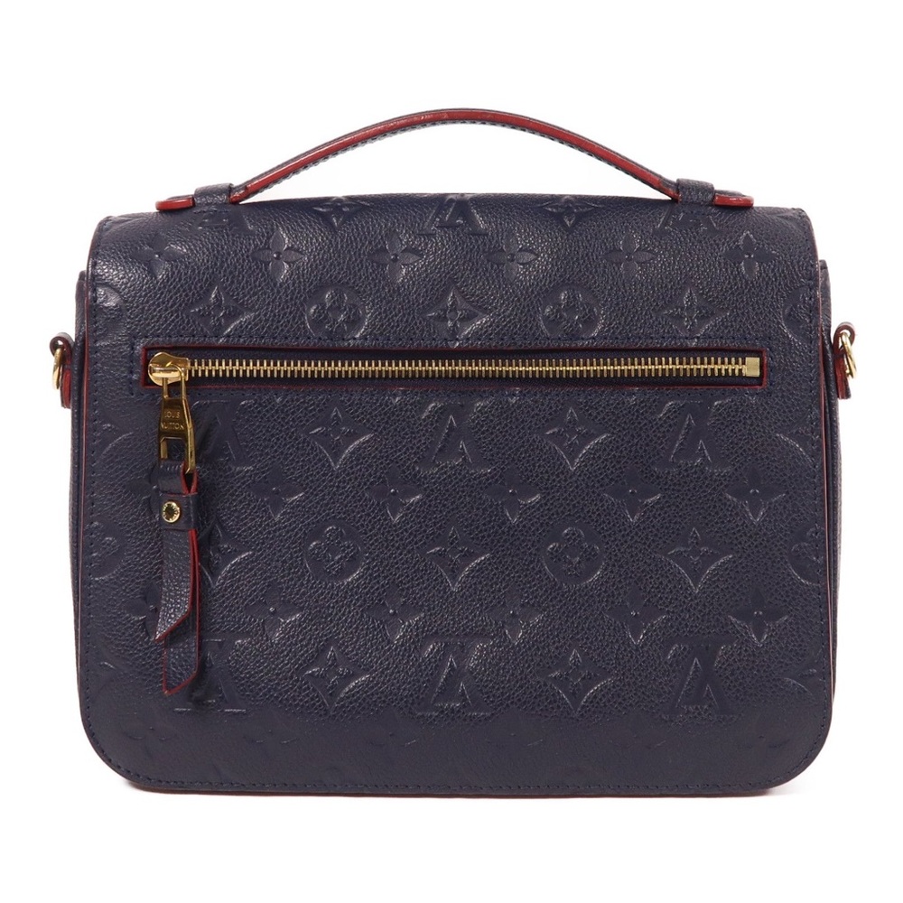 ✨🛍️ Louis Vuitton Navy Blue Empreinte Leather Pochette Métis - Picture 2 of 8